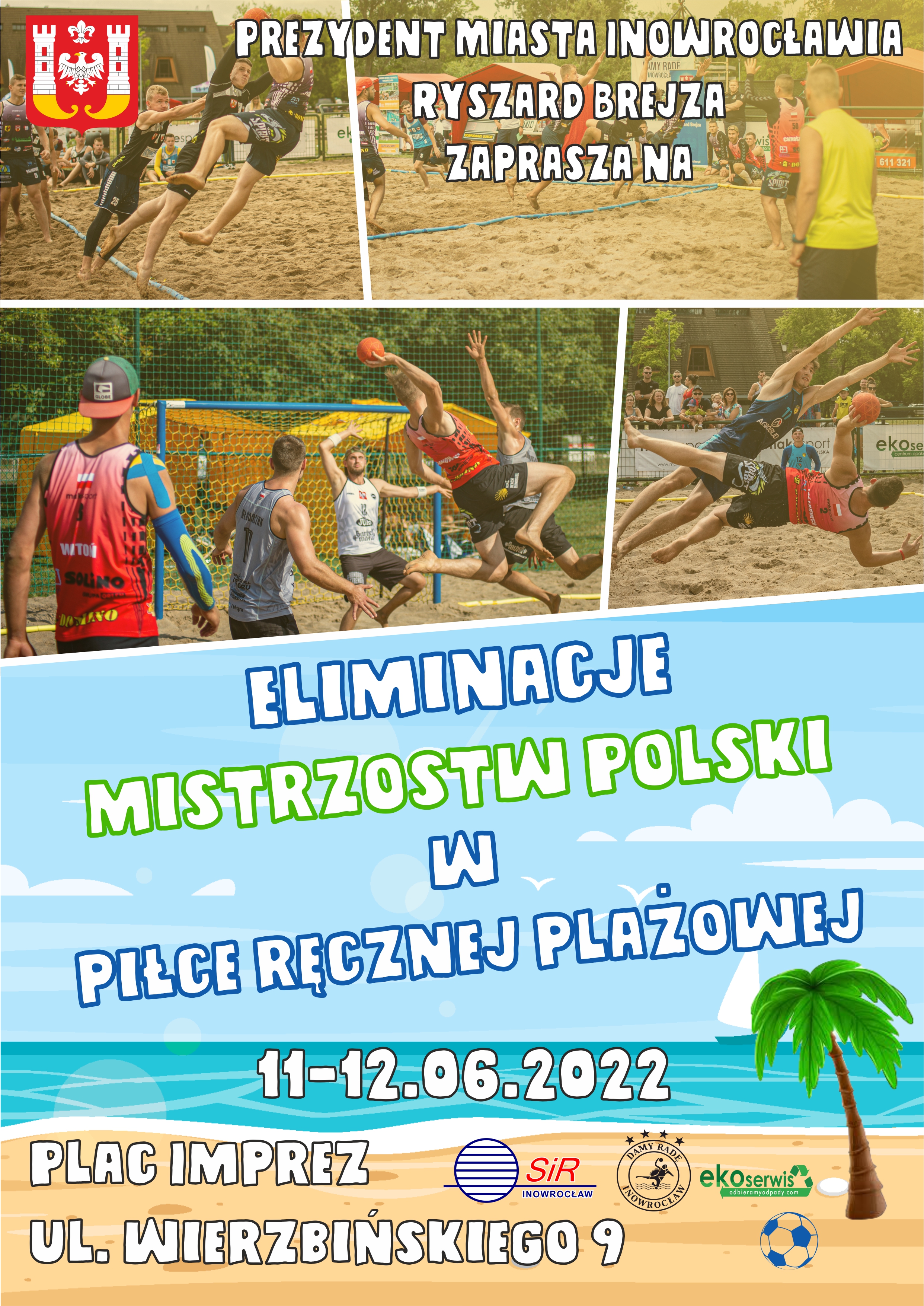 Plakat eliminacji do Mistrzostw Polski w Piłce Ręcznej Plażowej